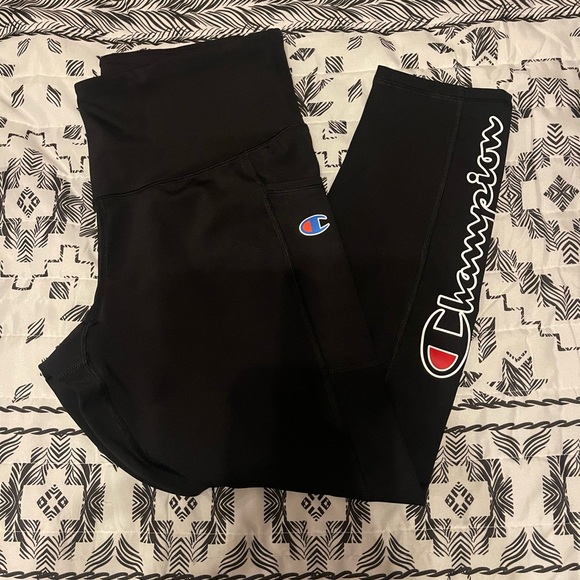 Champion Pants - Womens Champion black workout leggings, Size: Medium